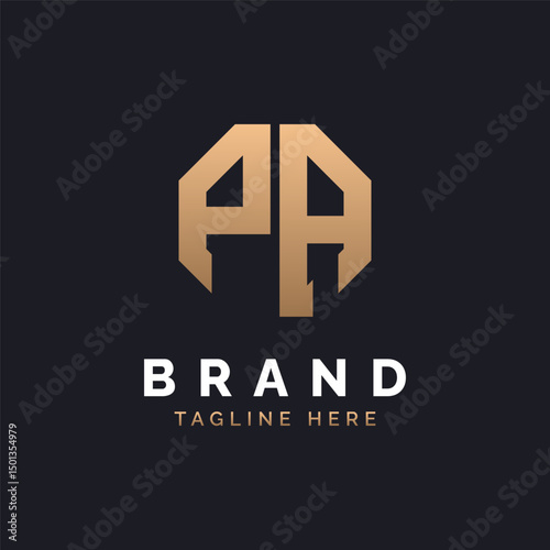 PA Logo Design. Modern, Minimal, Elegant and Luxury PA Logo. Alphabet Letter PA Logo Design for Brand Corporate Business Identity.