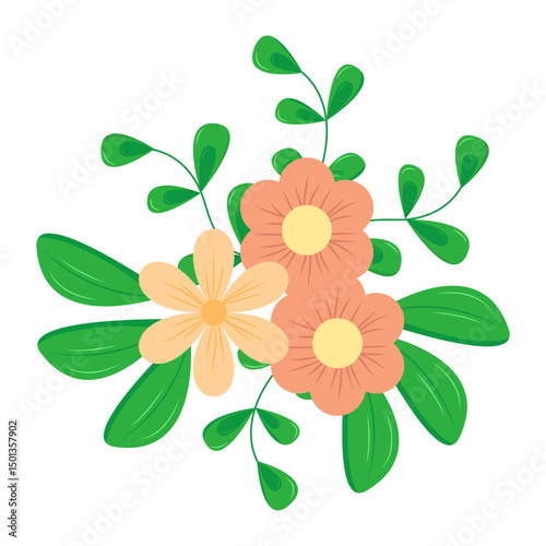 Botanical element. Floral elements, wildflower, leaves and herb, plants, foliage. Vectors for decor, website, wedding card and shop.