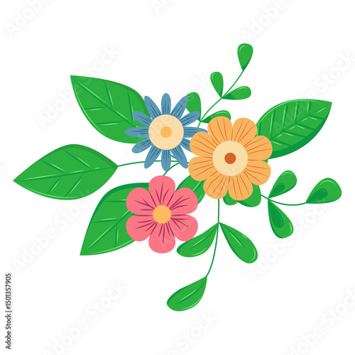 Botanical element. Floral elements, wildflower, leaves and herb, plants, foliage. Vectors for decor, website, wedding card and shop.