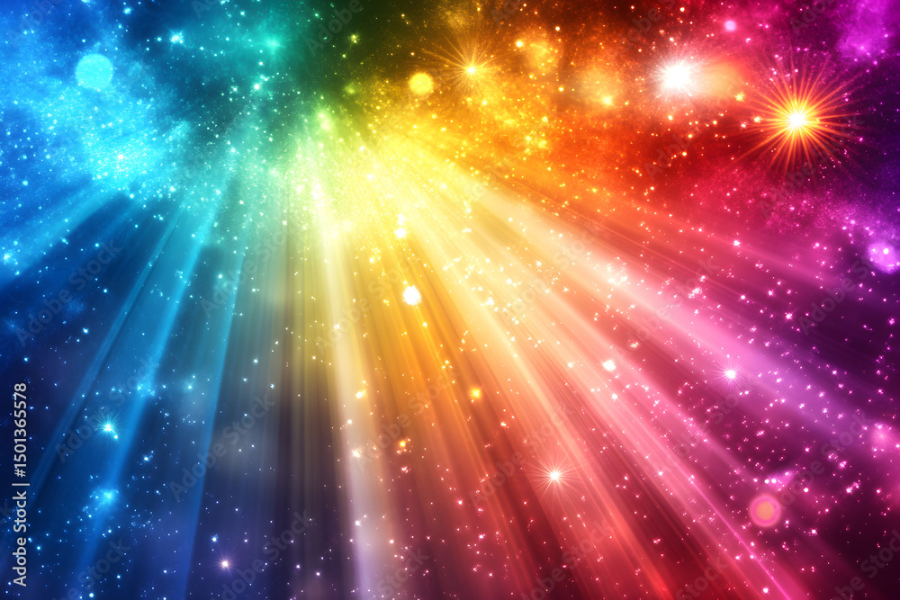 Fototapeta premium Bright starburst lens flare