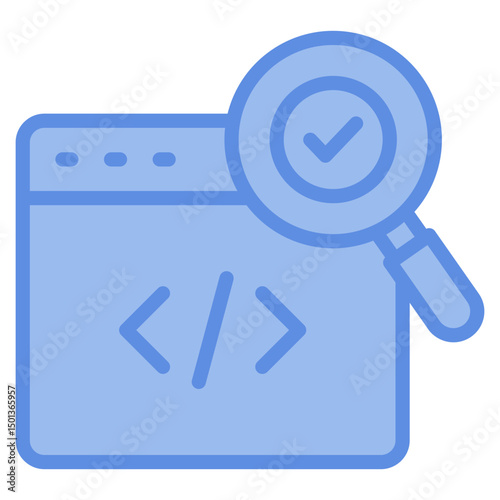 Code Review Icon Element For Design