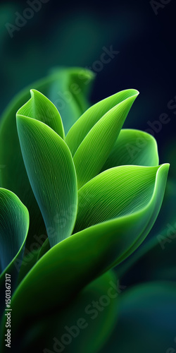 Closeup of Plant created with Generative AI Technology, ai, generative