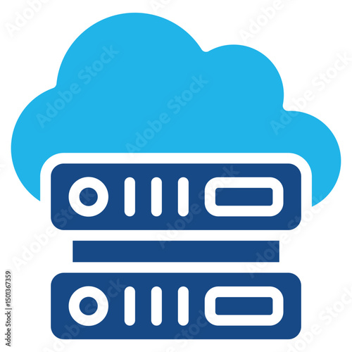 Cloud Server Icon Element For Design