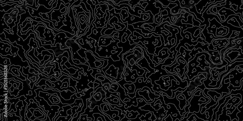 Topographic map lines background. Abstract vector illustration. Contour vector map.  Ultra wide. Map vector terrain Illustration. 