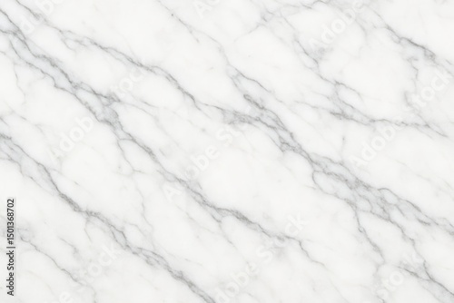 Elegant white marble texture with subtle gray veins, ideal for backgrounds, interior design, countertops, and minimalist aesthetics in modern decor.