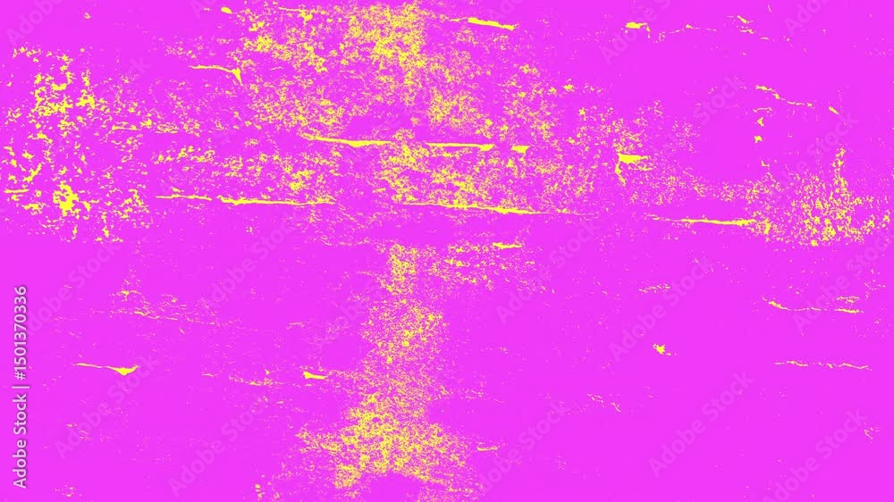 Vibrant yellow and pink seamless loop with abstract psychedelic dripping shapes and offset movement for VJ loops, digital screens, club events, projection visuals, or hypnotic backgrounds