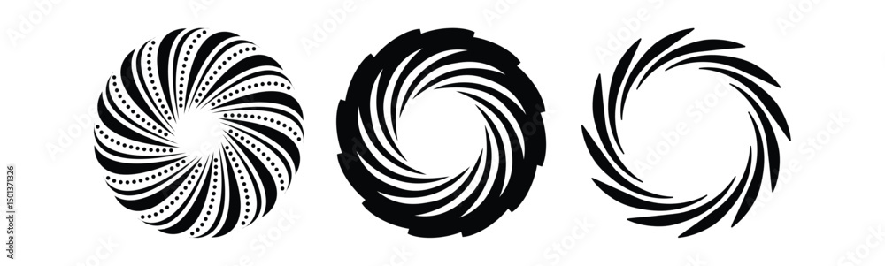 Fototapeta premium Set design spiral circle illustration