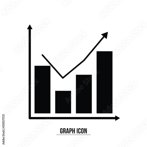 Graph chart vector icon set. growth increase and decrease sign. economy rise and decline symbol. upward or downward trend bar chart icon. profit and loss statistics in eps 10.