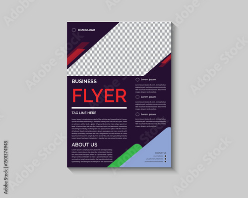 Business abstract vector template. Brochure design, cover modern layout, annual report, poster, flyer in A4 with colorful triangles, geometric shapes for tech, science, market with light background