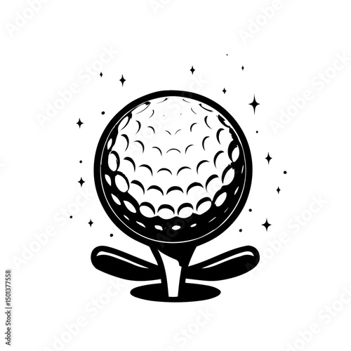 illustration of a golfer image vector 