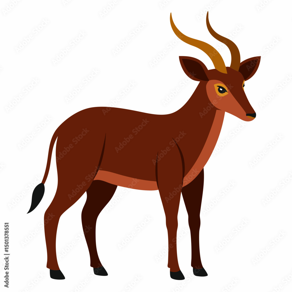 Obraz premium Saola with white background 