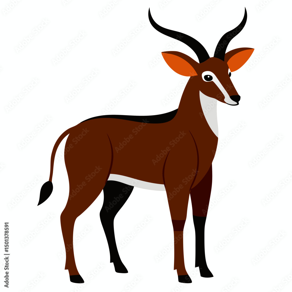 Obraz premium Saola with white background 
