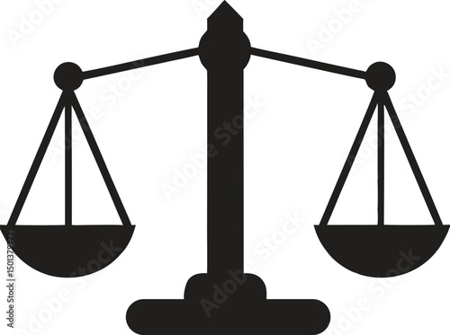 Classic Balance Scales Illustration Justice Equality Weighing Equilibrium