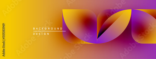 Abstract gradient design. Vivid colors blend, creating dynamic visual effect. Modern, flowing shapes suggest movement, energy.