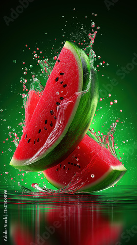 Watermelon created with Generative AI Technology, ai, generative