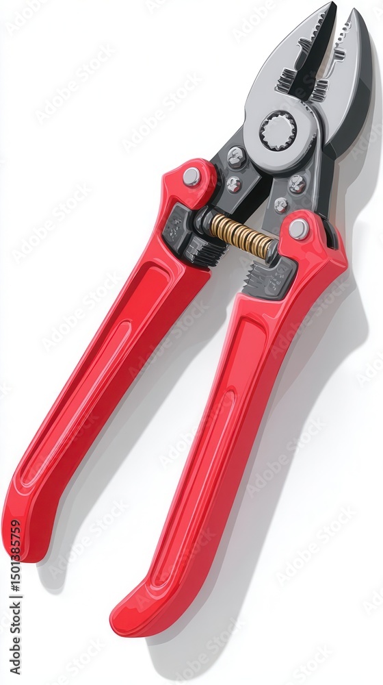 Fototapeta premium Red wire strippers tool