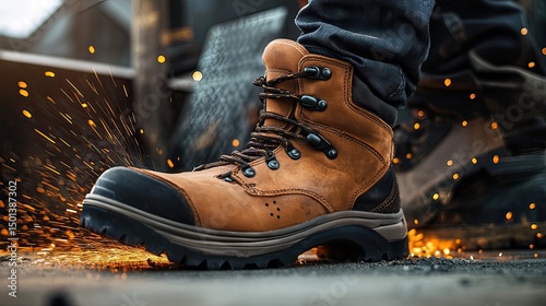 Safety work boots in action