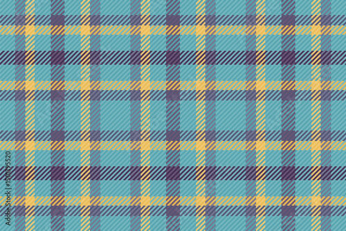 Wallpaper Mural Vibrant teal, gold, and purple plaid pattern.  Perfect for textile designs, website backgrounds, or fashion projects. Torontodigital.ca