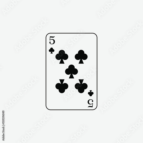 Playing card poker icon vector logo template illustration