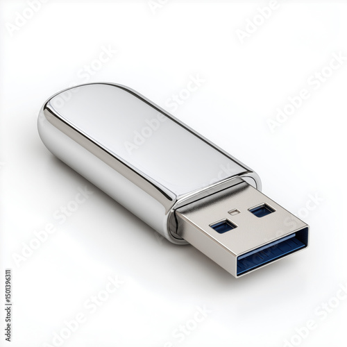USB drive data storage device isolated on a white background