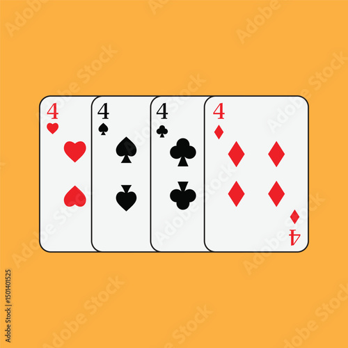 Playing card poker icon vector logo template illustration