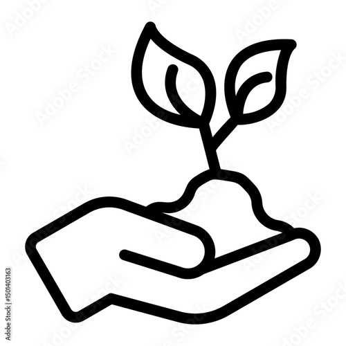 tree planting, icon