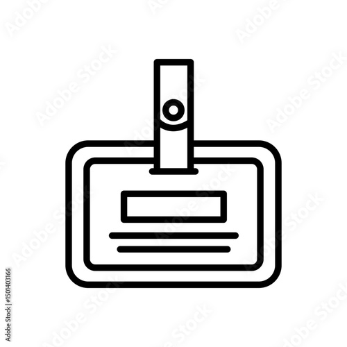 press pass icon vector, line style icon