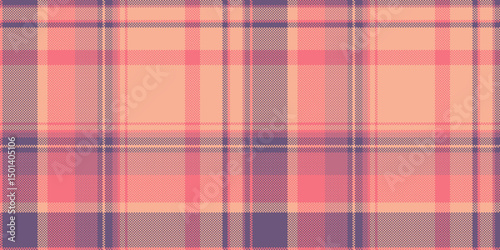 Soft peach and dusky rose plaid pattern.  Perfect for textile design, apparel, or website backgrounds.  Subtle texture adds warmth and a touch of vintage charm.