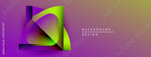 Abstract vibrant layers create dynamic gradient effect. Modern design elements suggest innovation, energy, visual appeal.