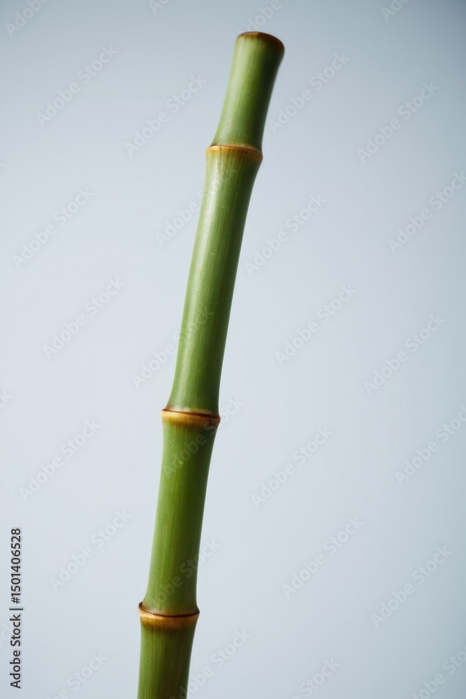Obraz premium Close up of a bamboo plant, with a bright blue sky in the background