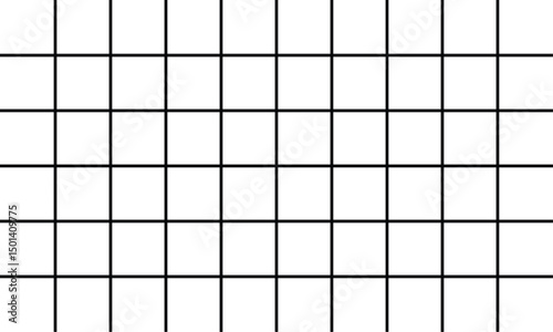 Abstract B&W grid of evenly spaced lines forming squares. Minimalist geometric design, stark contrast. Aerial view, neutral backdrop. Symmetrical, simple composition. No subject.