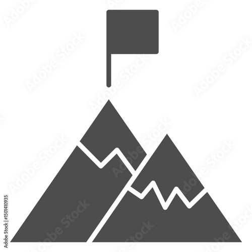 Goals  Glyph Icon Element For Design