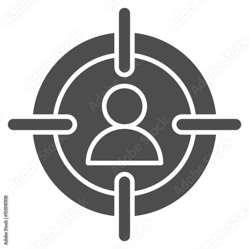 Target  Glyph Icon Element For Design