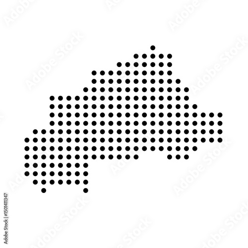 Foto Burkina Faso country dotted map