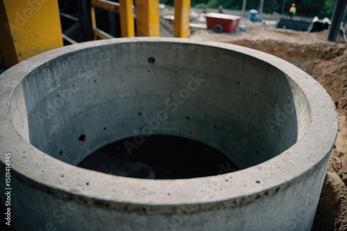 Wallpaper Mural A concrete bowl sits in the midst of a construction site, surrounded by half-built structures and heavy machinery Torontodigital.ca
