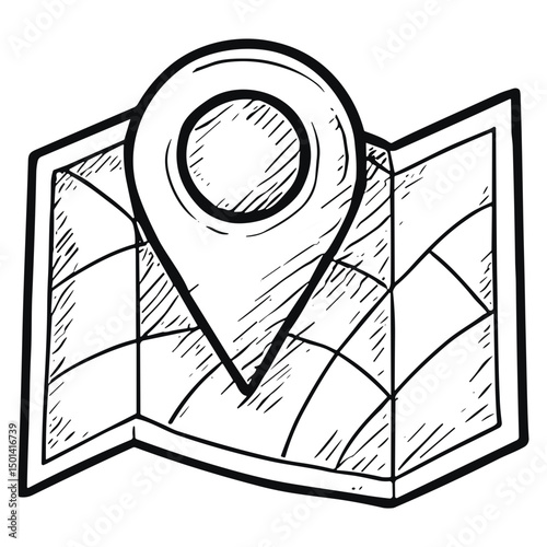 Map with pin