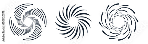 Set design spiral circle illustration