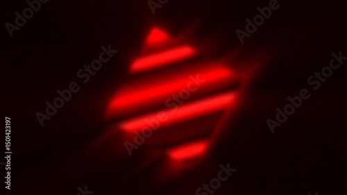 A bright rotating geometric square platform. Hypnosis. Neon glow. Sparkling rays. Modern intro background for advertising, logos and presentations, top videos, discounts, sales. 4k