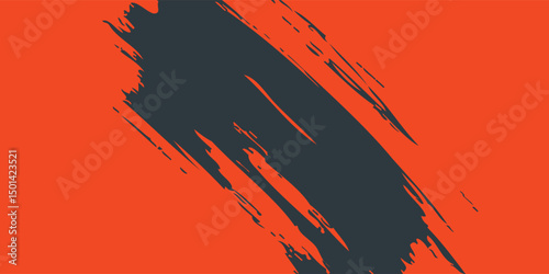 Dynamic abstract charcoal vector background with energetic orange rush strokes. Modern, artistic texture for creative projects.