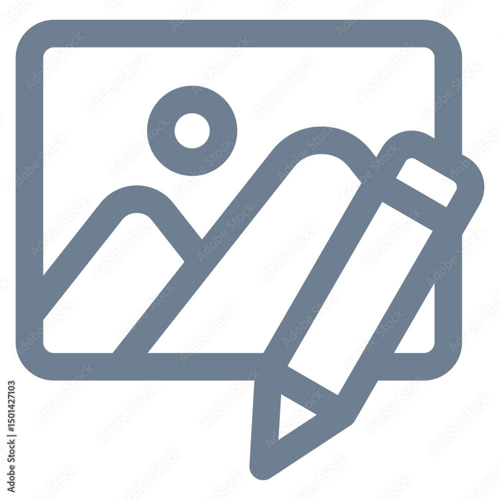 Fototapeta premium Photo Edit Icon Element For Design