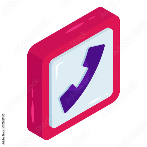 An icon design of phone call