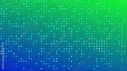 modern blue green gradient background, dot matrix  for digital and tech interface design with glowing particles in futuristic abstract visual, data and communication networks