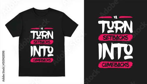 Black and red modern brush stylish motivational quotes typography slogan. Colorful geometric design illustration vector for print t shirt, poster, sticker, wall art, merchandise, apparels