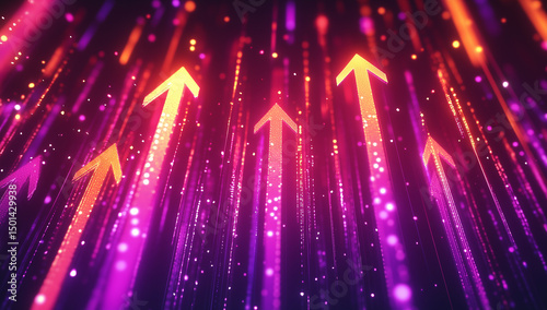 Investments rising digital concept image