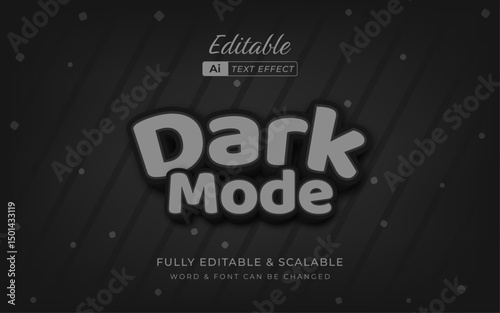 Dark Mode Text Effect: A sleek and stylish dark mode text effect, perfect for user interface design or any project needing a modern, sophisticated look. 