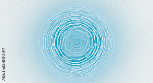 Circular water ripples create soothing patterns in bright blue tones during calm daylight hours