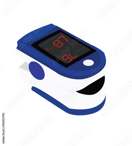 heart rate monitor on finger.Digital Pulsometer concept. Technological device for measuring heart rate and blood oxygen saturation.