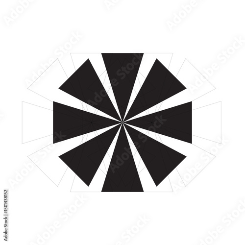 black and white geometric shape