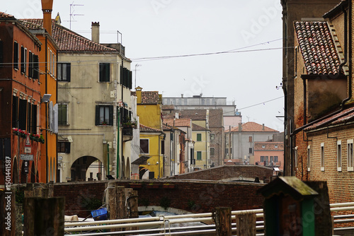 Fototapeta Naklejka Na Ścianę i Meble -  Old canals and streets in Chioggia, Italy	