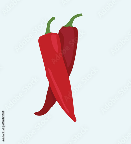 red chili pepper. Red hot natural chili pepper